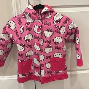 Cute! Hello Kitty lined raincoat size 6